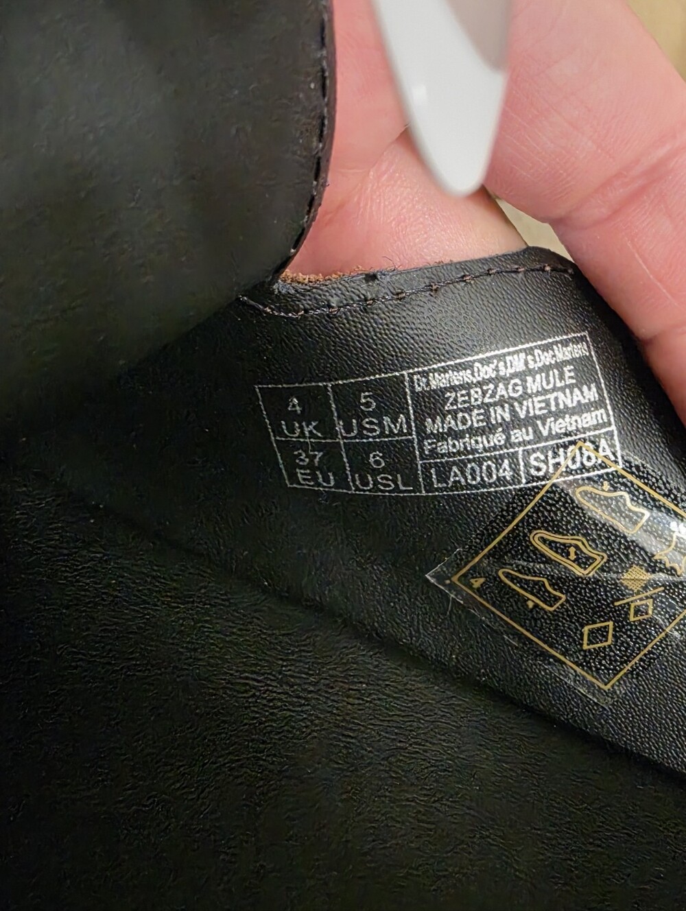 Dr. Martens Zebzag Slingback Platform Mule / Dark Brown / W6 - Picture 6 of 7